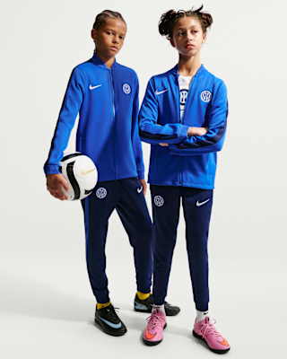Inter Milan Strike Nike Dri-FIT Genç Çocuk Örgü Futbol Eşofmanı